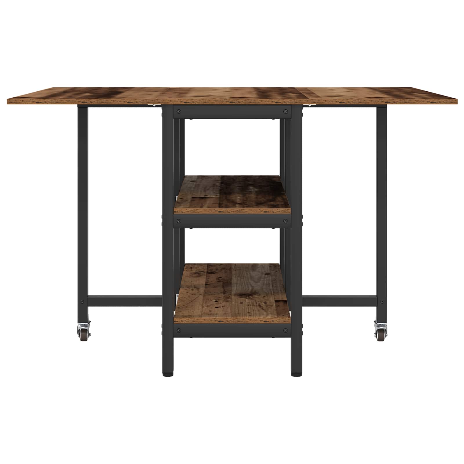 Esstisch 122 x 80 x 76,5 cm Holzwerkstoff Schwarze Eiche