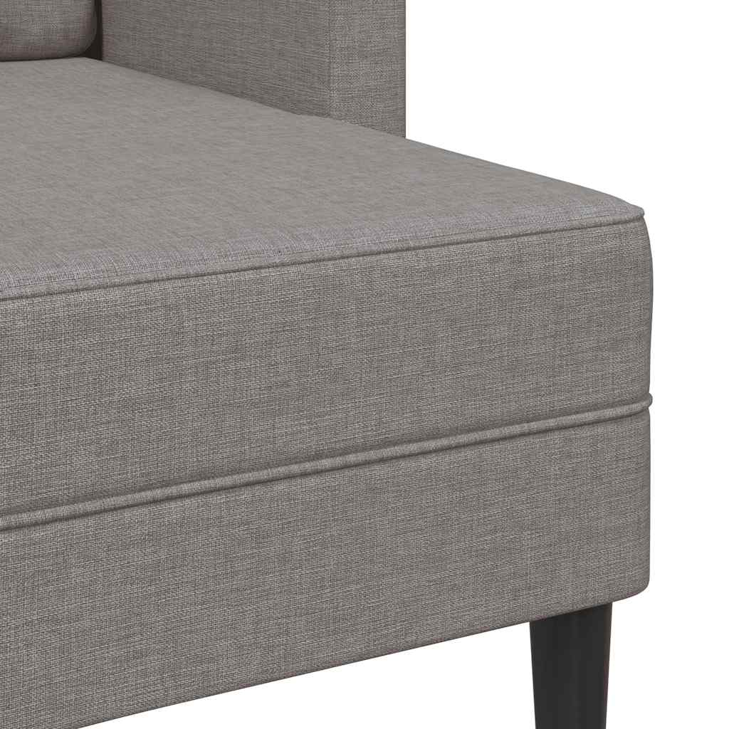 2-Sitzer-Sofa mit Chaiselongue L-Form Hellgrau 125 cm Stoff
