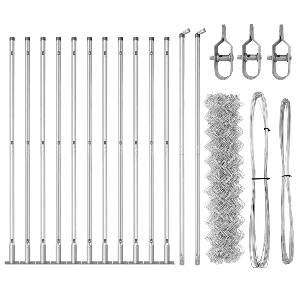 Outdoor Kettenglied-Zaun Erdfixierung 10 x 0,4 m Grün Netz