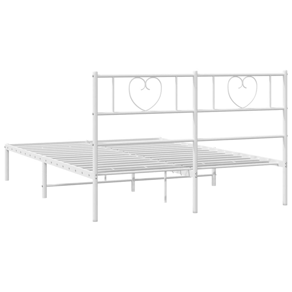 Bettgestell mit Kopfteil Metall Schwarz 100x190 cm