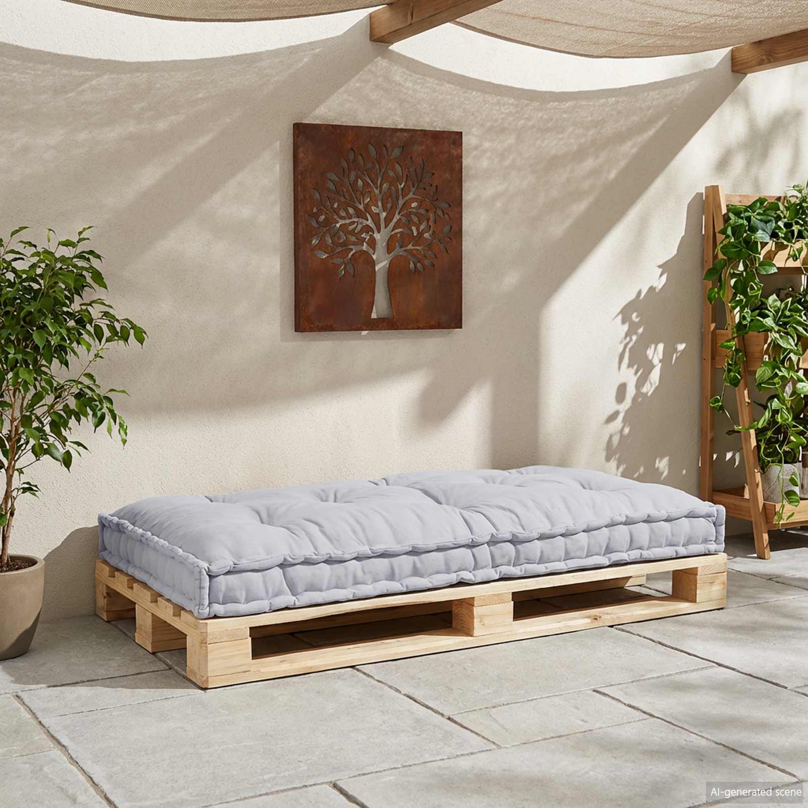Palettensofa-Auflage Mehrfarbig Stoff Patchwork