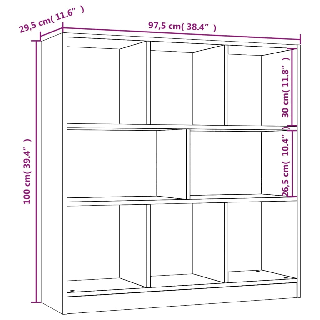 Bücherregal Weiß 97,5×29,5×100 cm Holzwerkstoff