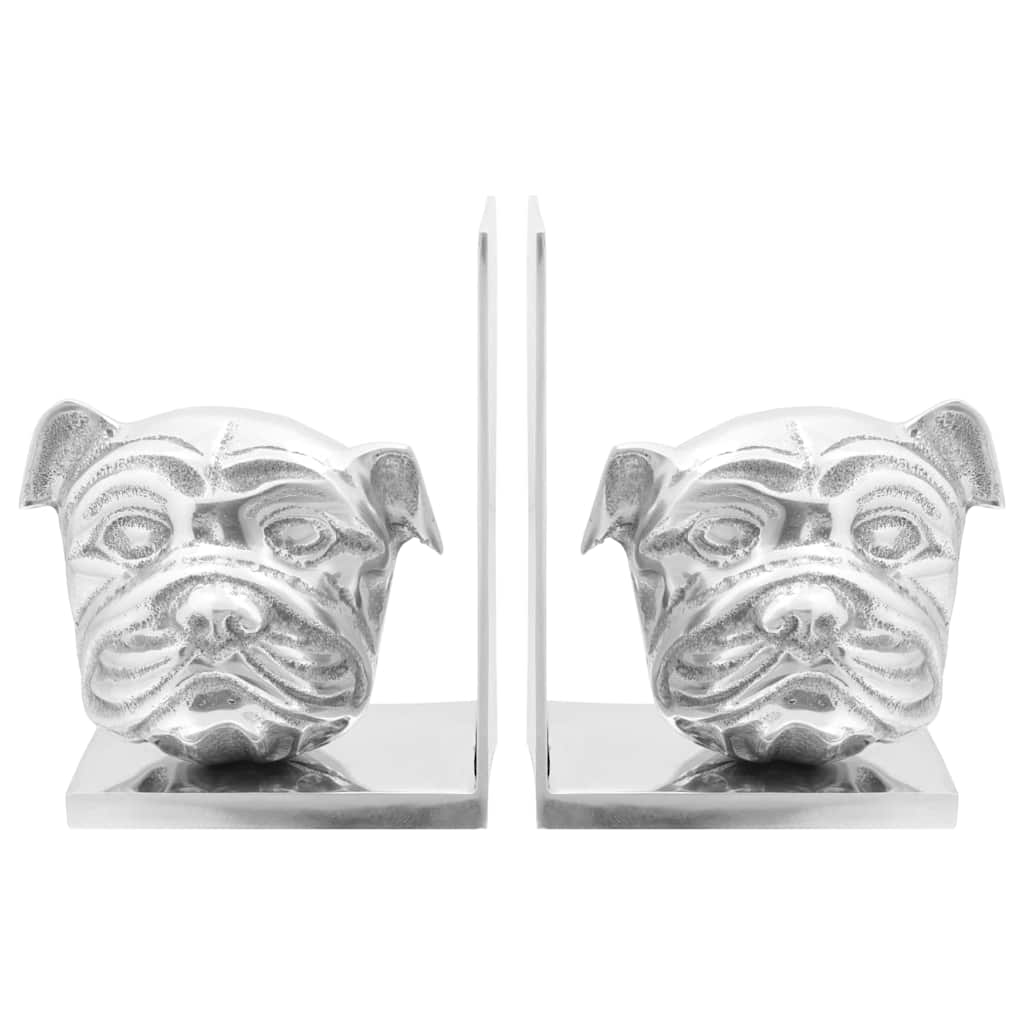 Buchstützen 2 pcs Silber 12 x 9 x 19 cm Aluminium