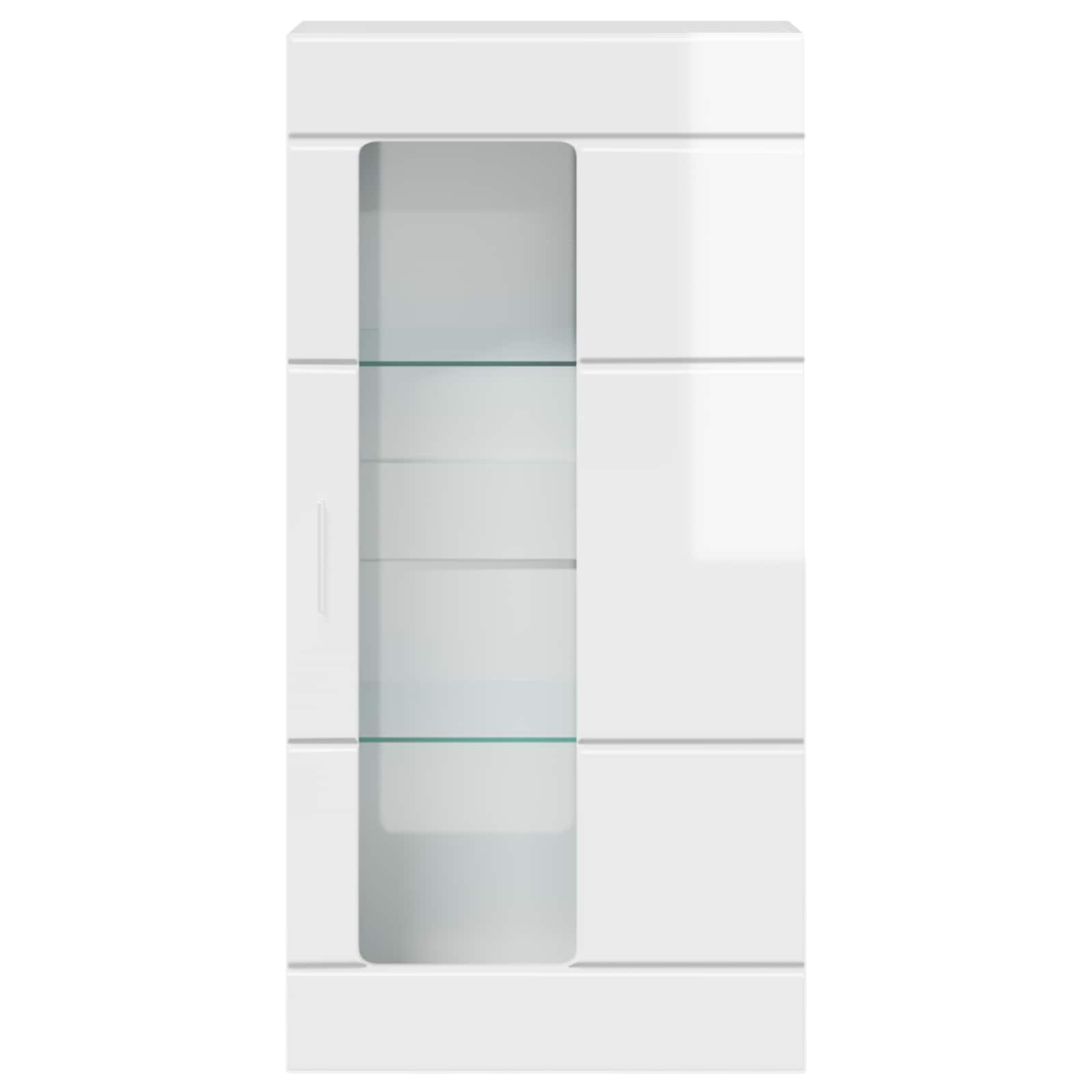 Highboard mit Regal FLORIN Weiß 60 x 35 x 182 cm Holzwerkstoff
