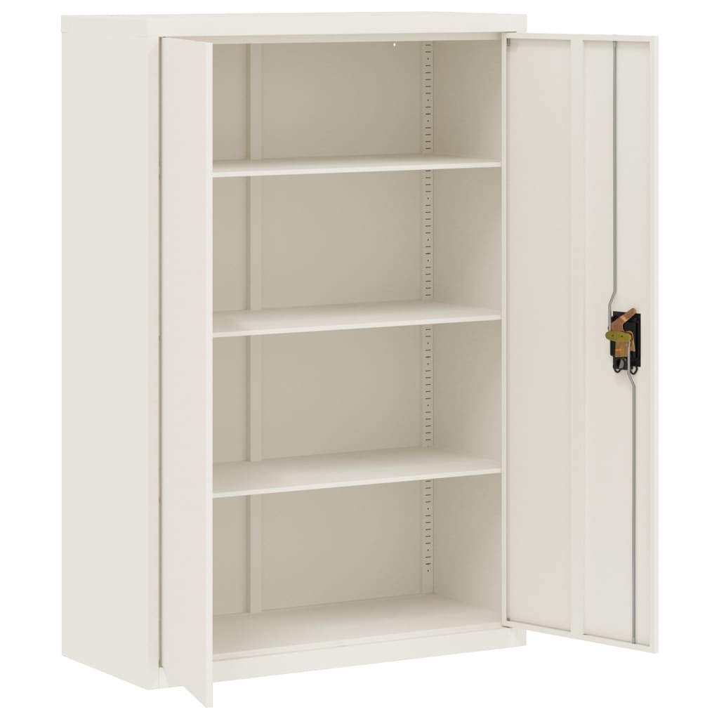 Aktenschrank Weiß 90x40x110 cm Stahl