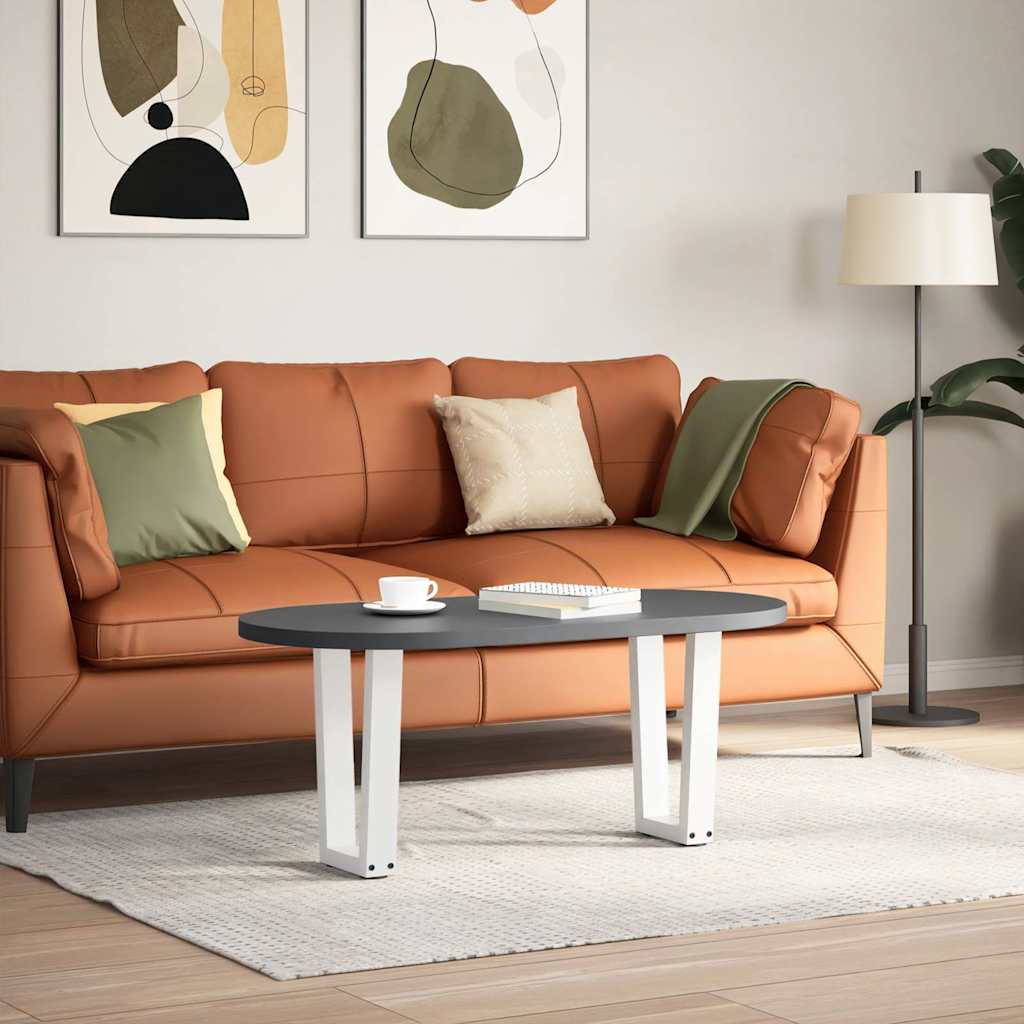Couchtischbeine V-Form 2 Stück Schwarz 30x(30-31,3) cm Stahl