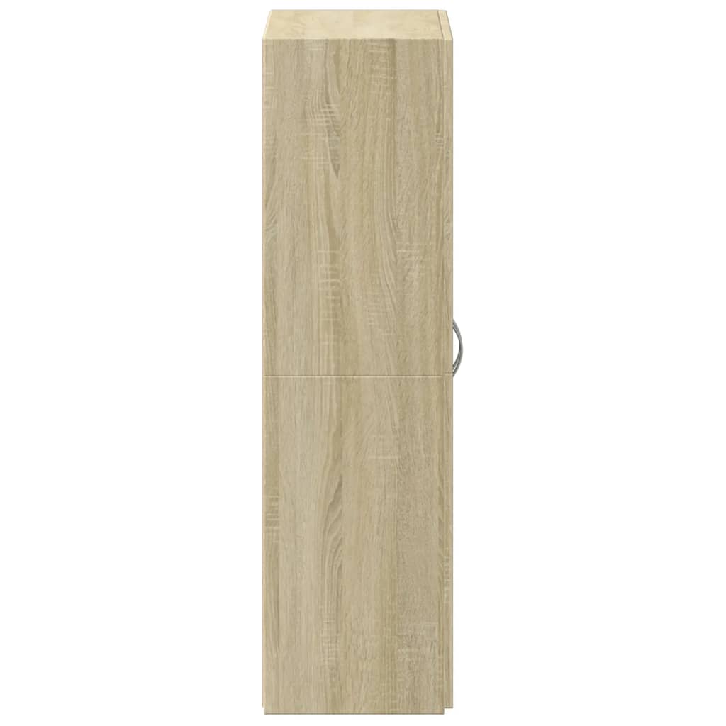 Aktenschrank Weiß 60x32x153 cm Holzwerkstoff