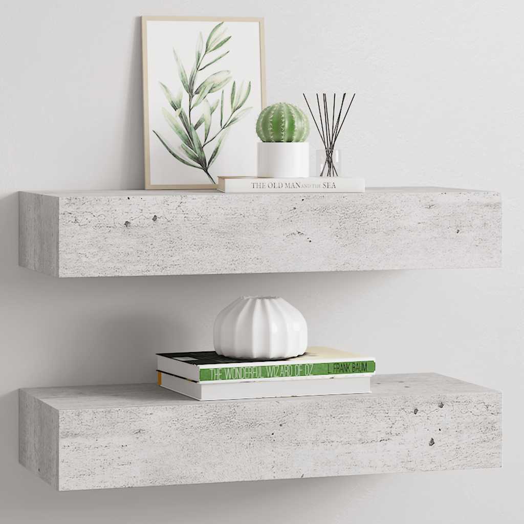 Wandregal mit Schublade Weiß 40x23,5x10 cm MDF