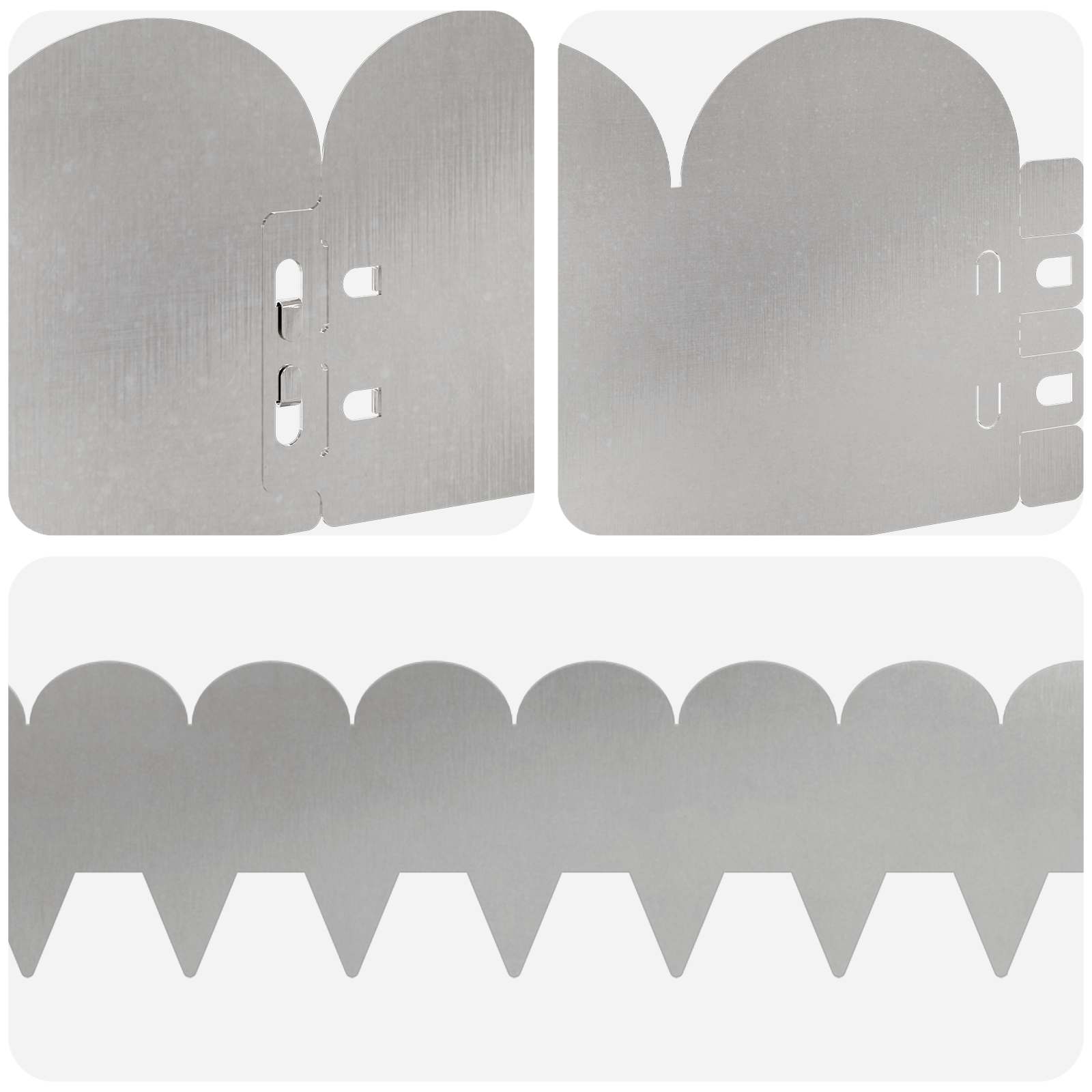 Raseneinfassung 10 pcs 103 x 15 cm Stahl Schwarz