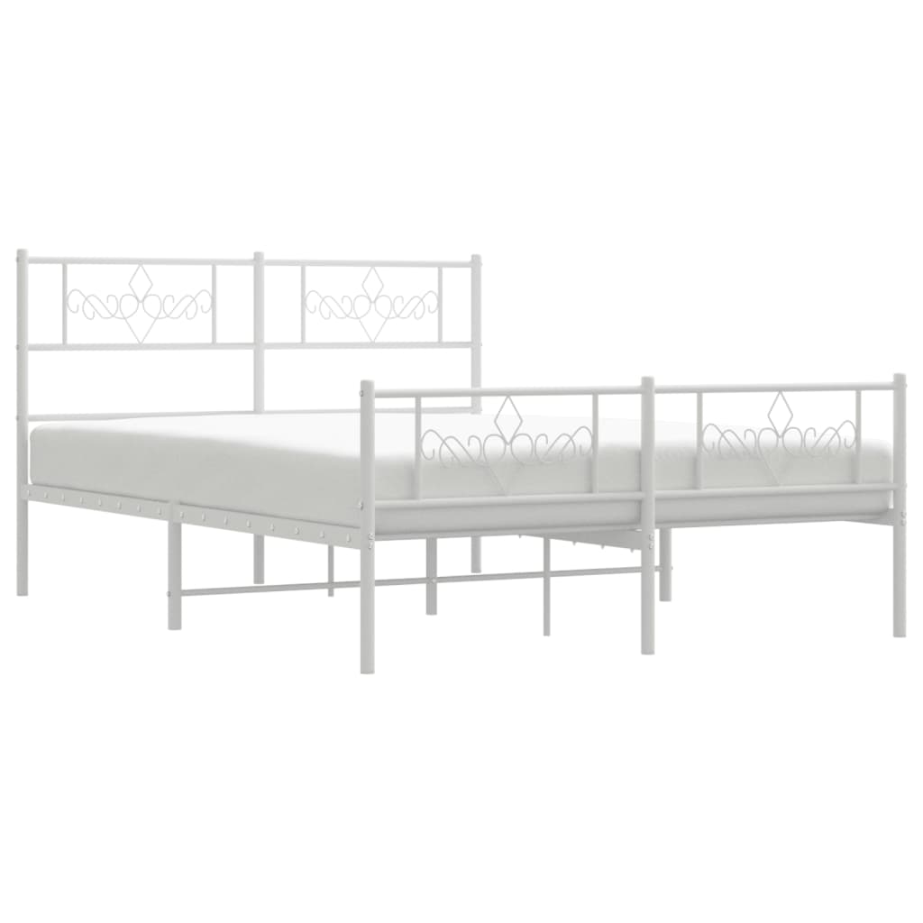 Bettgestell mit Kopfteil Metall Schwarz 100x190 cm
