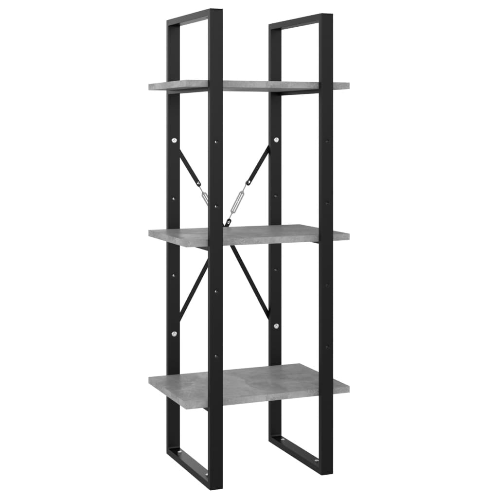 Bücherregal 3 Fächer Weiß 40x30x105 cm Holzwerkstoff