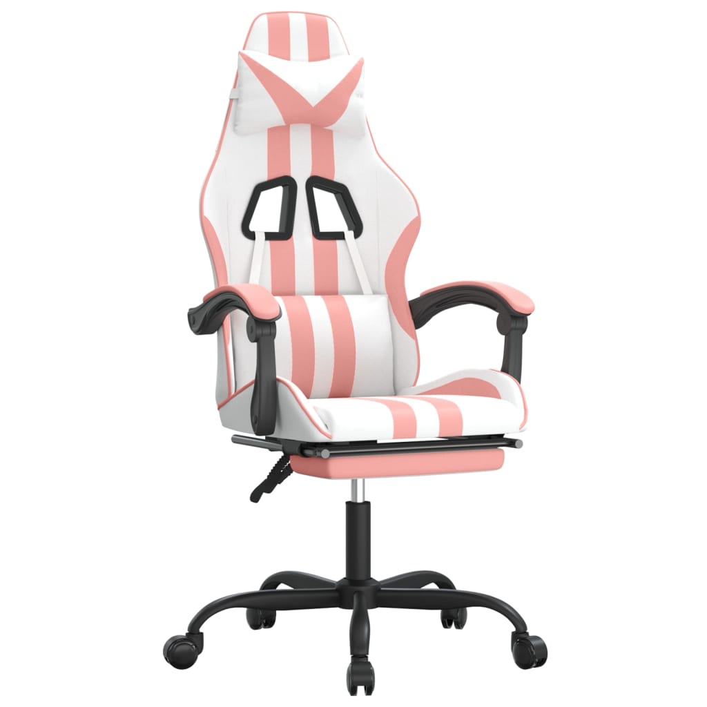 Gaming-Stuhl Drehbar Schwarz und Blau Kunstleder