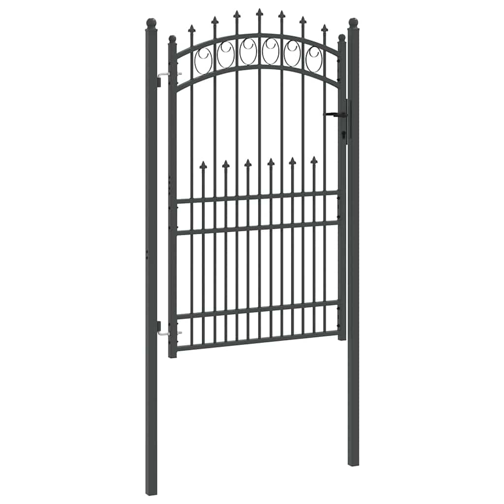 Zauntor EMMEN mit Spikes Stahl 104 x 97 cm Grün