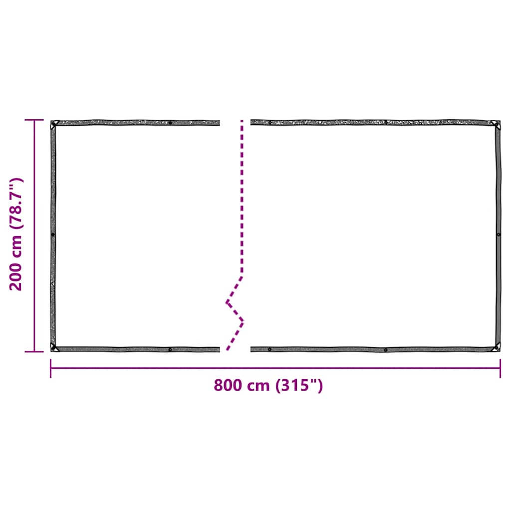 Pflanzenabdeckung mit Ösen 1x3 m Polyethylen