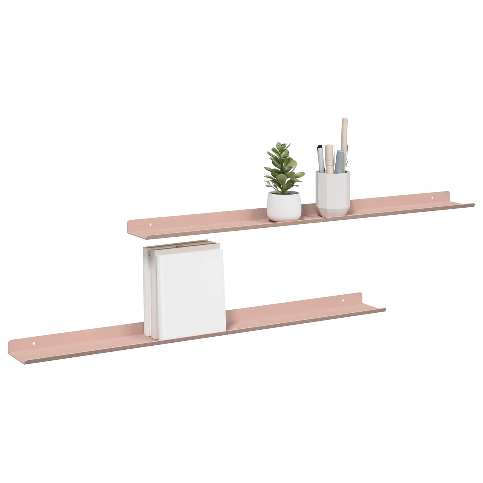 Schwebendes Regal 3 pcs Schwarz 40 x 9 x 2,5 cm Stahl