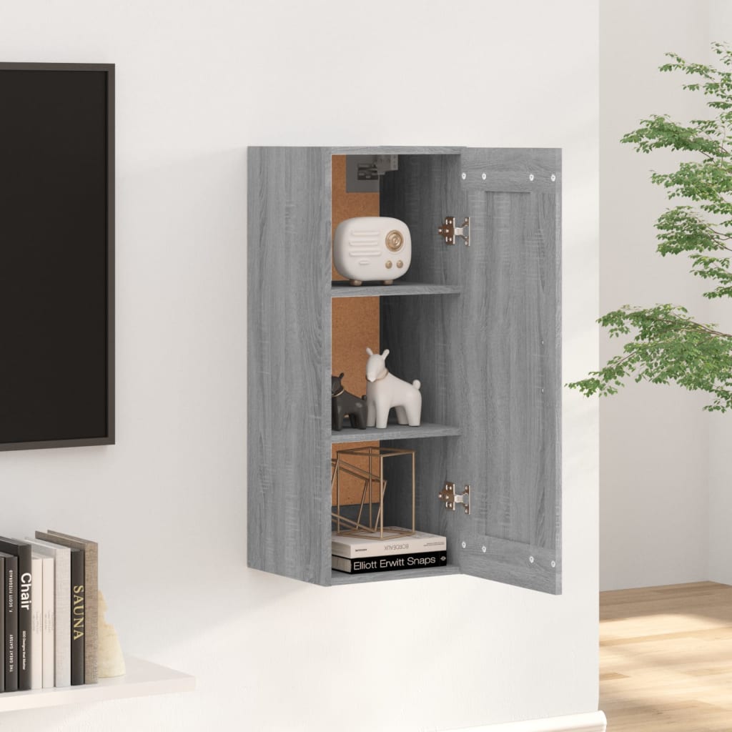 Wandschrank Weiß 35x34x90 cm Holzwerkstoff