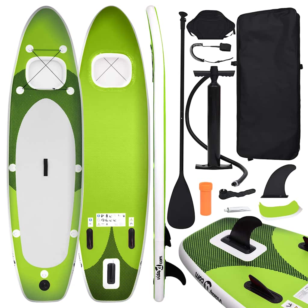 SUP-Board-Set Aufblasbar Blau 300x76x10 cm