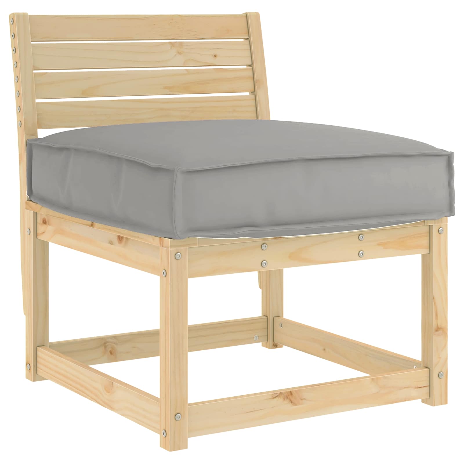 Kissen Anthrazit 60 x 60 x 12 cm Oxford-Stoff