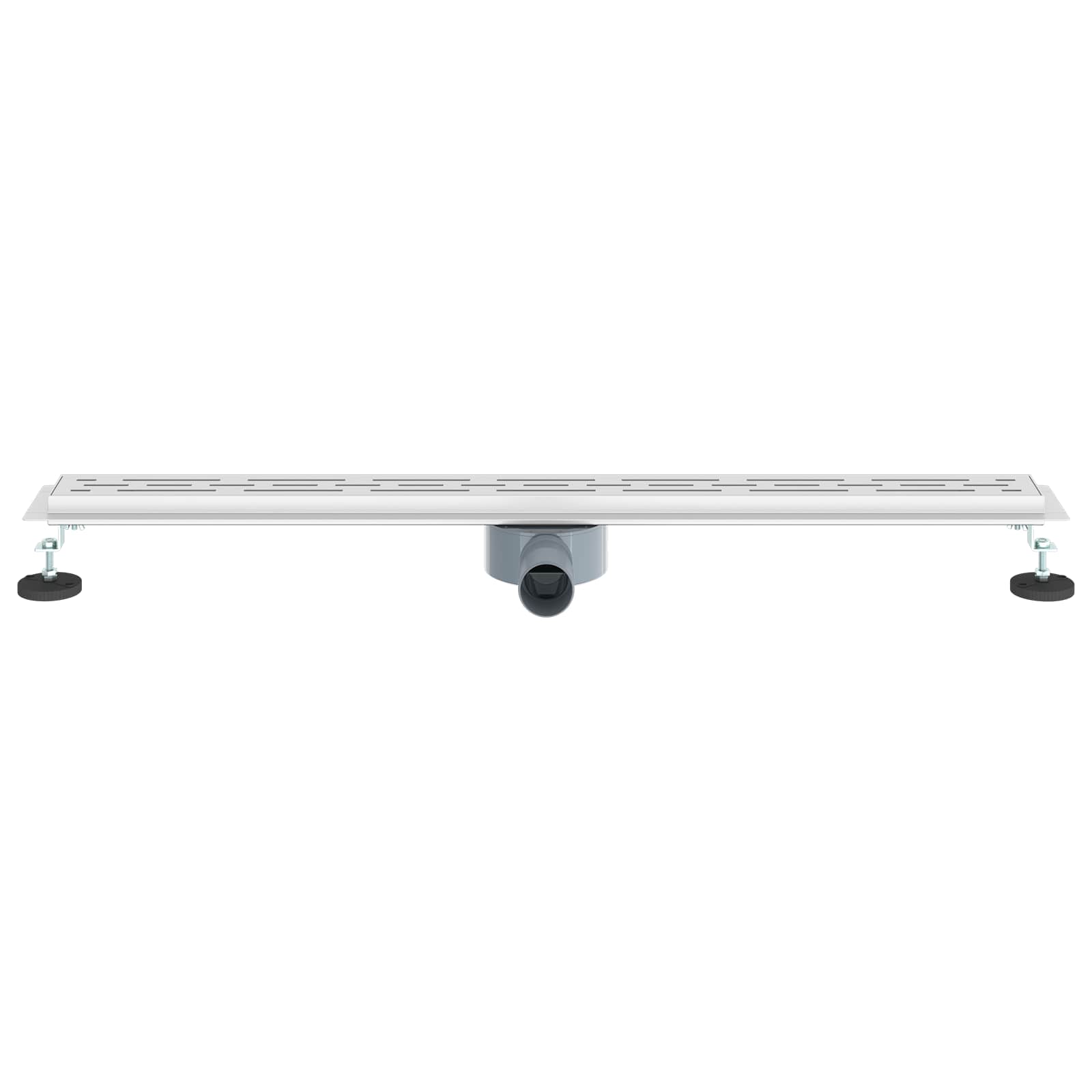 Duschabfluss mit Glashülle und 360° Siphon Schwarz 50 cm
