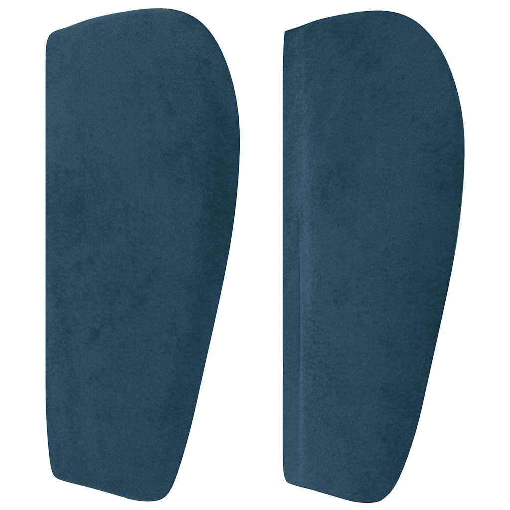 Kopfteil mit Ohren Dunkelblau 93x23x78/88 cm Samt