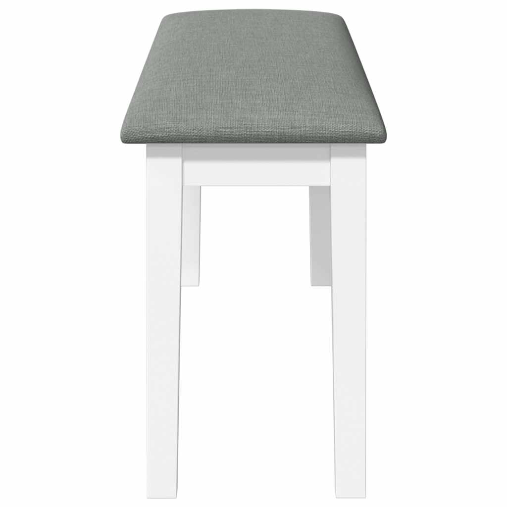Bank 110 cm Braun Massivholz Gummibaum