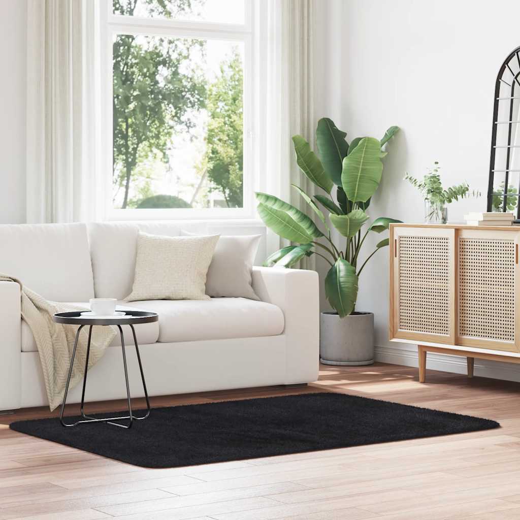 Teppich Shaggy Hochflor NAVARRA Beige 60x100 cm Polyester