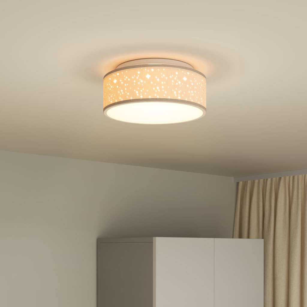 Deckenlampe mit Strahlern Schwarz 30 x 30 x 13,5 cm Stoff