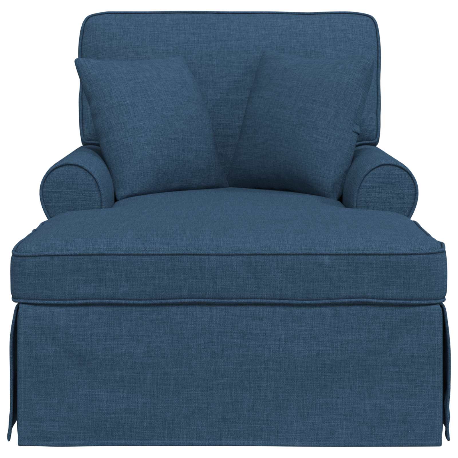 Chaise Lounge mit Rock mit Kissen 3 pcs Hellgrau Stoff