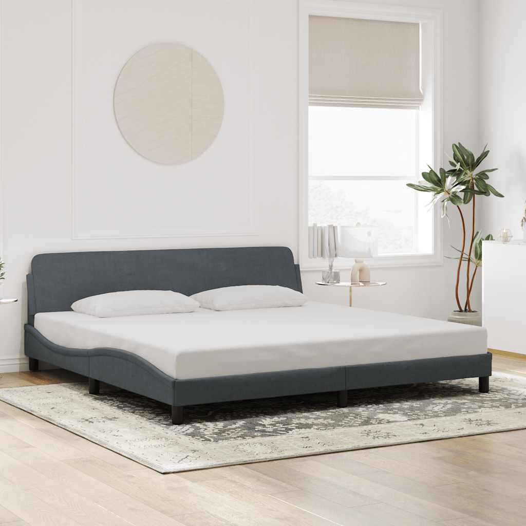 Bettgestell "Dover" Hellgrau 80x200 cm Samt