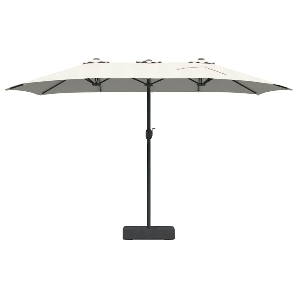 Garten-Sonnenschirm Sand 385 x 209 x 244 cm Polyester und Stahl