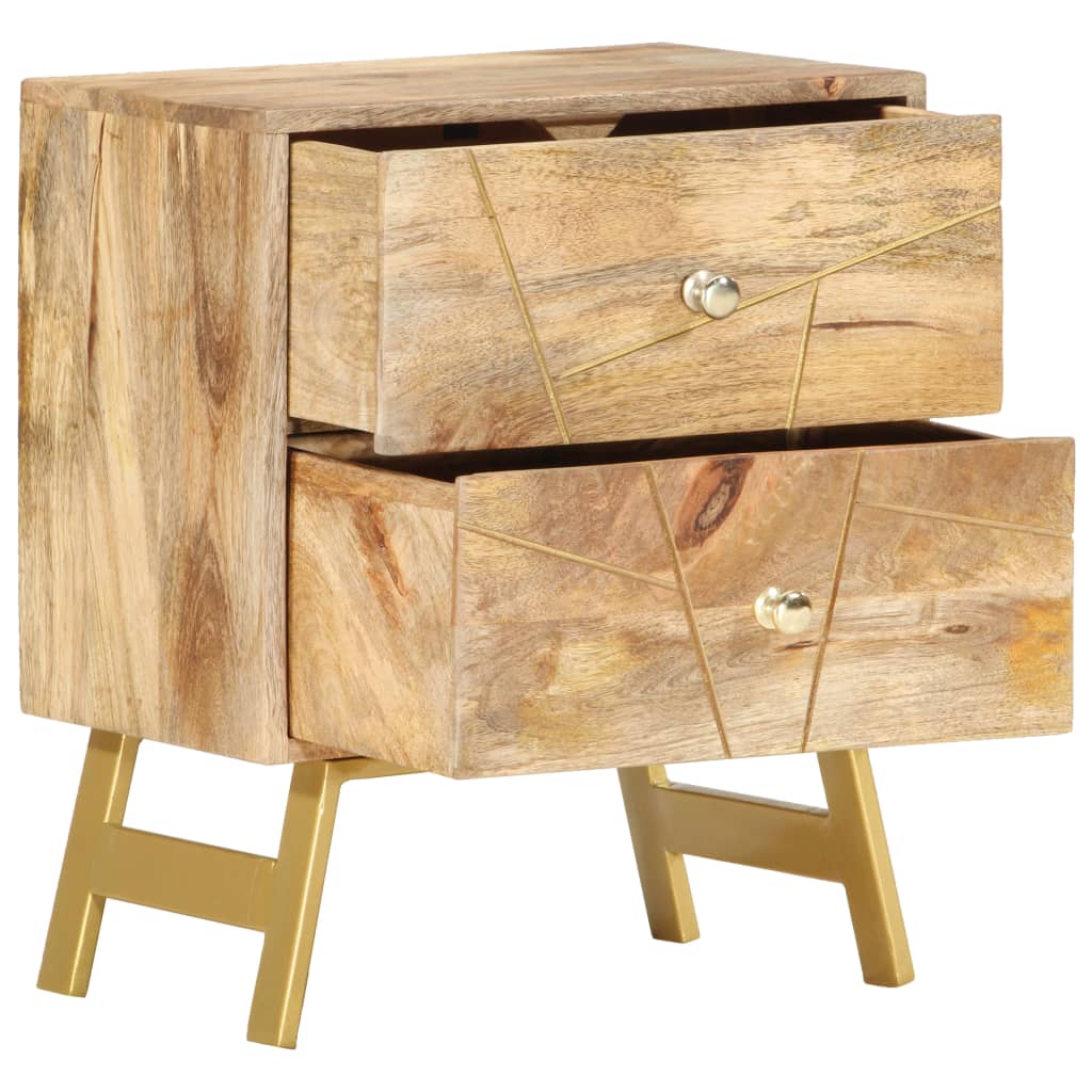 Nachttisch 40x30x50 cm Massivholz Mango