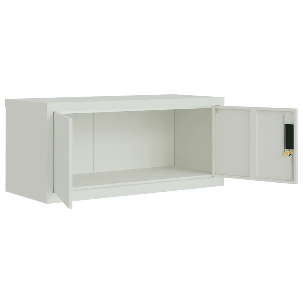 Aktenschrank Weiß 90x40x110 cm Stahl