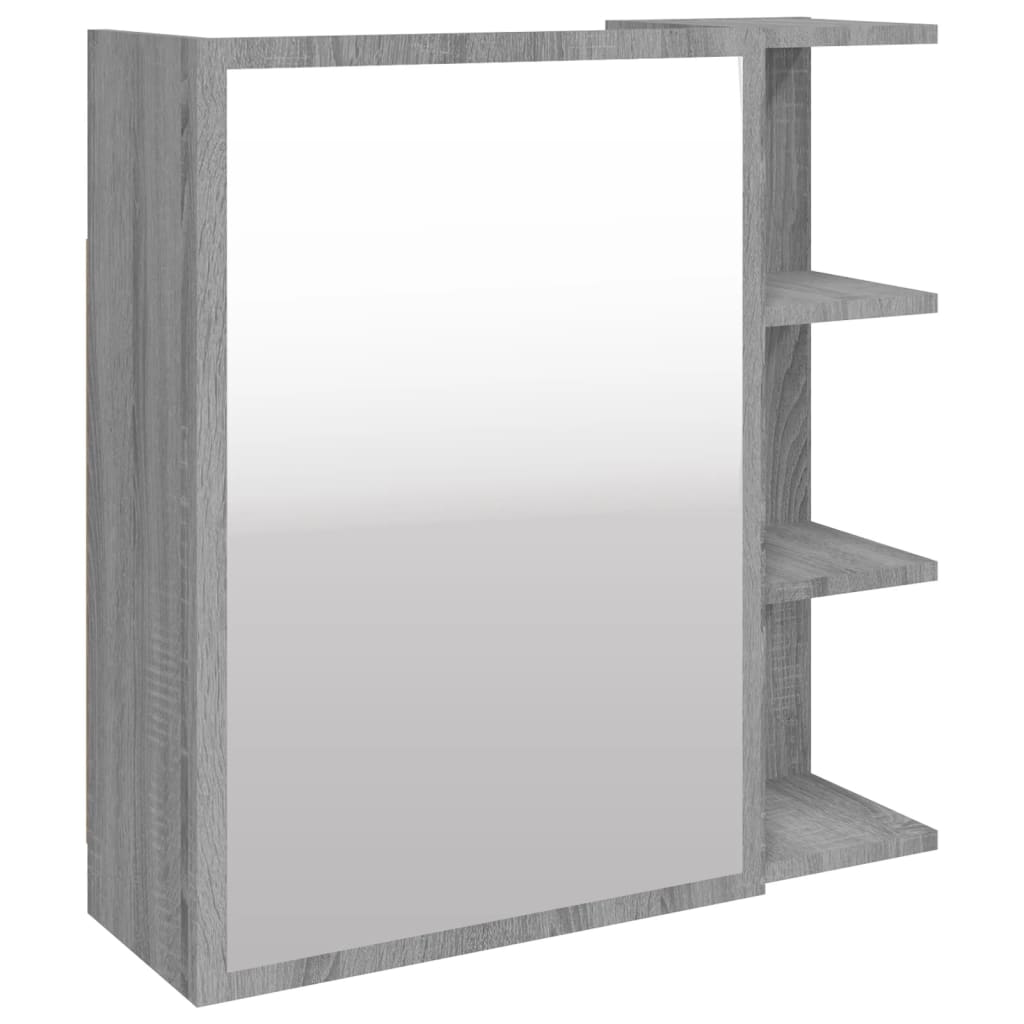 Bad-Spiegelschrank Weiß 62,5x20,5x64 cm Holzwerkstoff