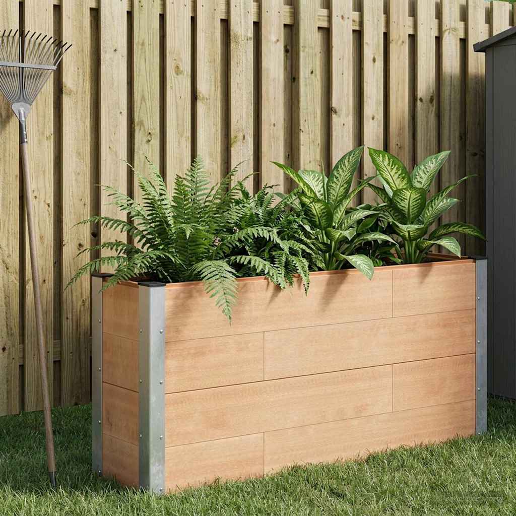 Garten-Hochbeet 200x50x54 cm WPC Grau