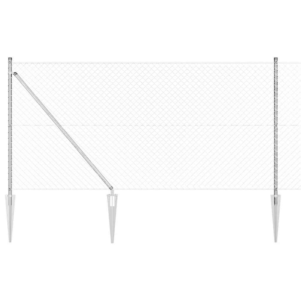 Outdoor Kettenglied-Zaun Erdfixierung 10 x 0,4 m Grün Netz