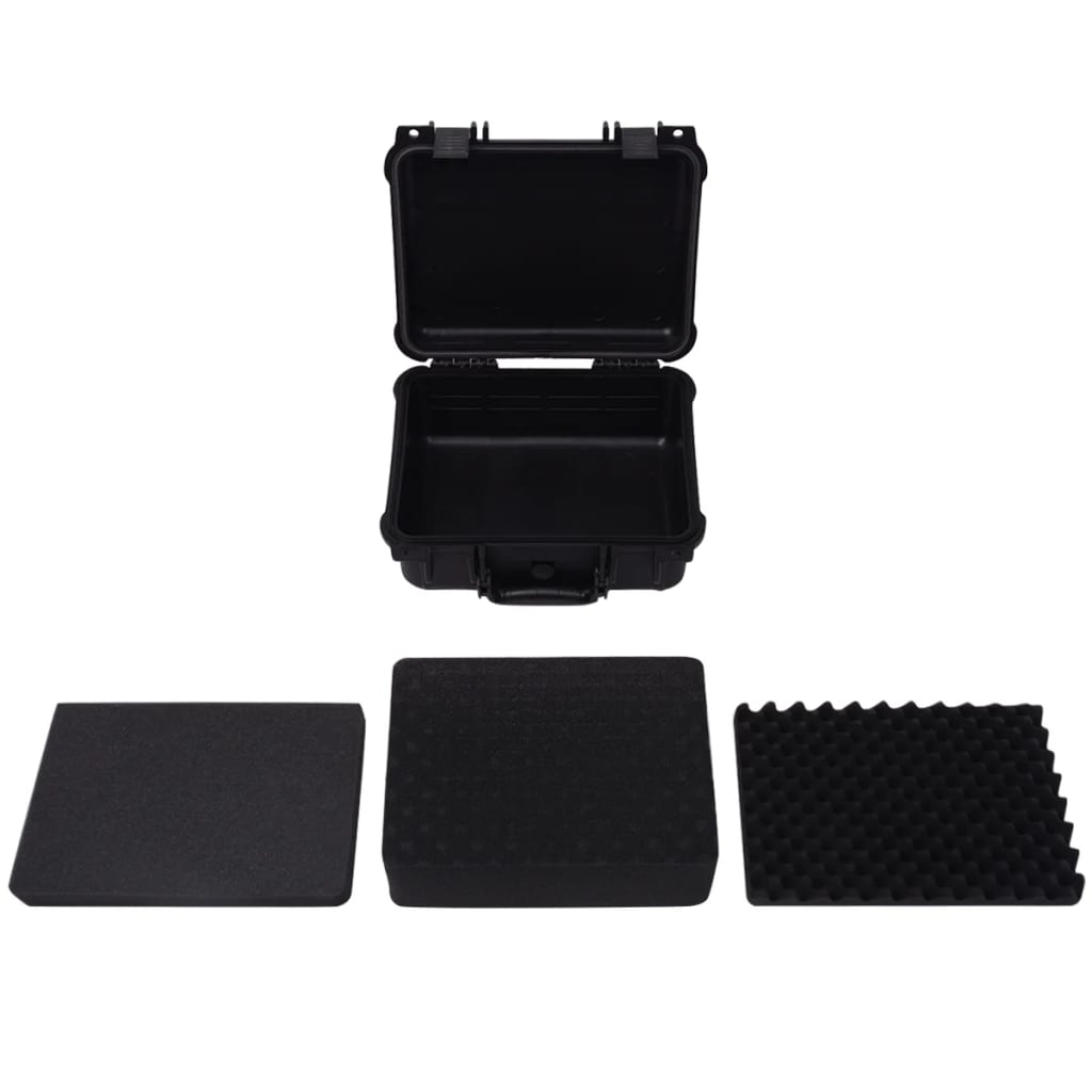 Koffer für Flugreise Tragbar Schwarz 46,5x21,5x17,5 cm PP