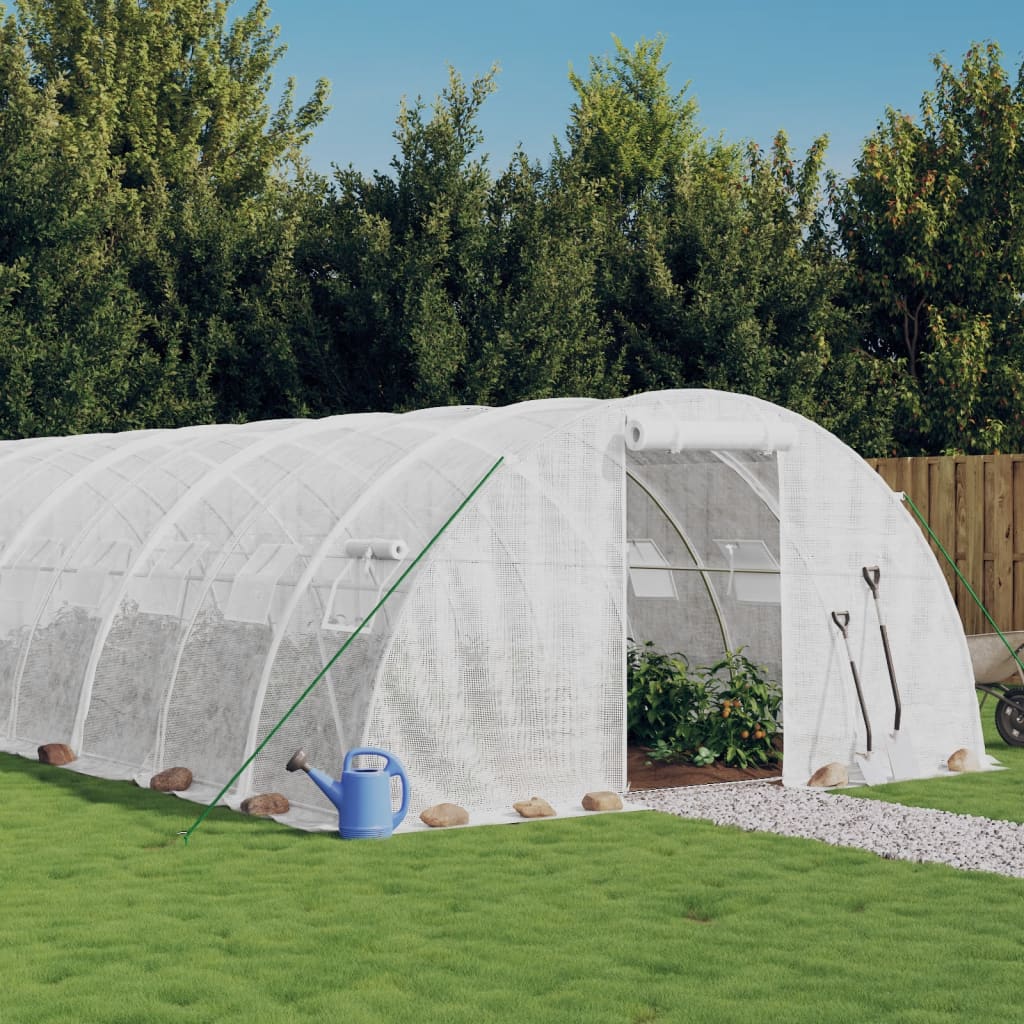 Gewächshaus mit Stahlrahmen Grün 8 m² 4x2x2 m