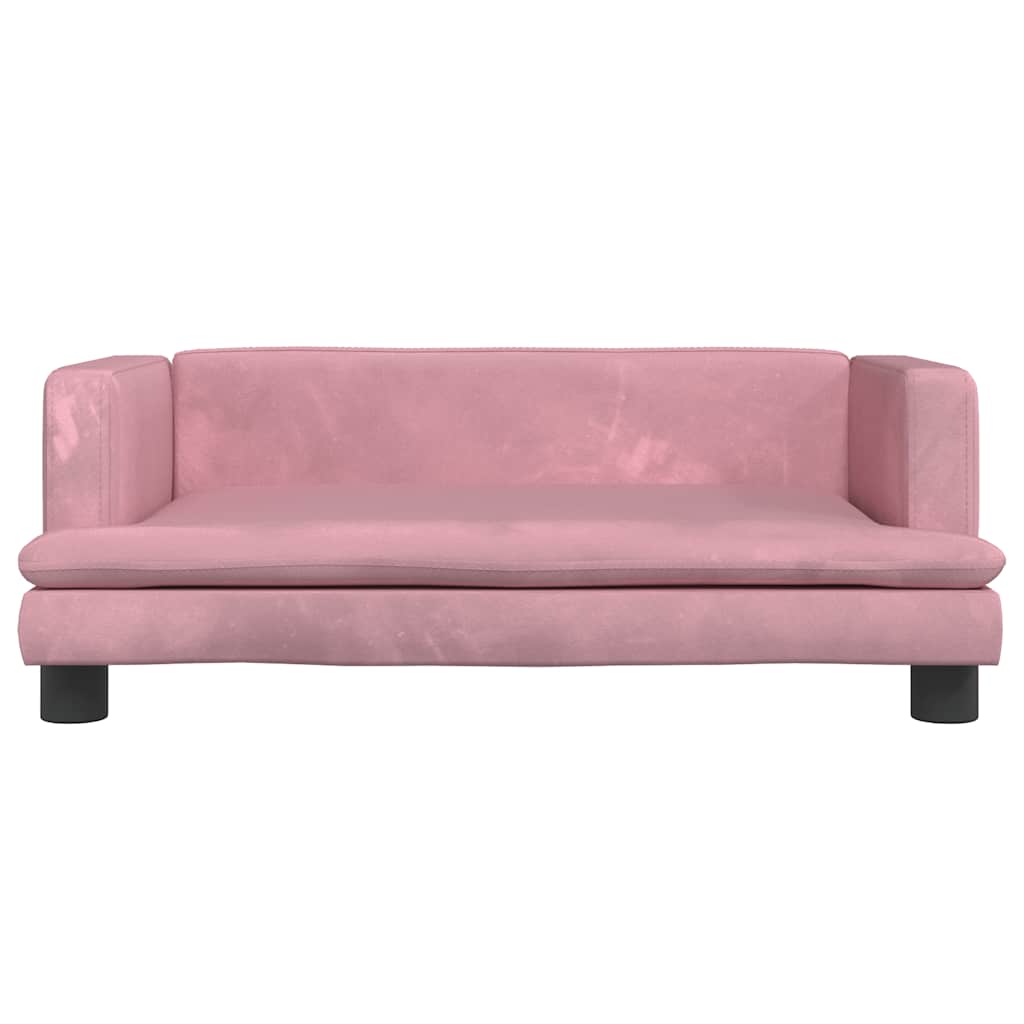Hundebett Blau 80x45x30 cm Samt