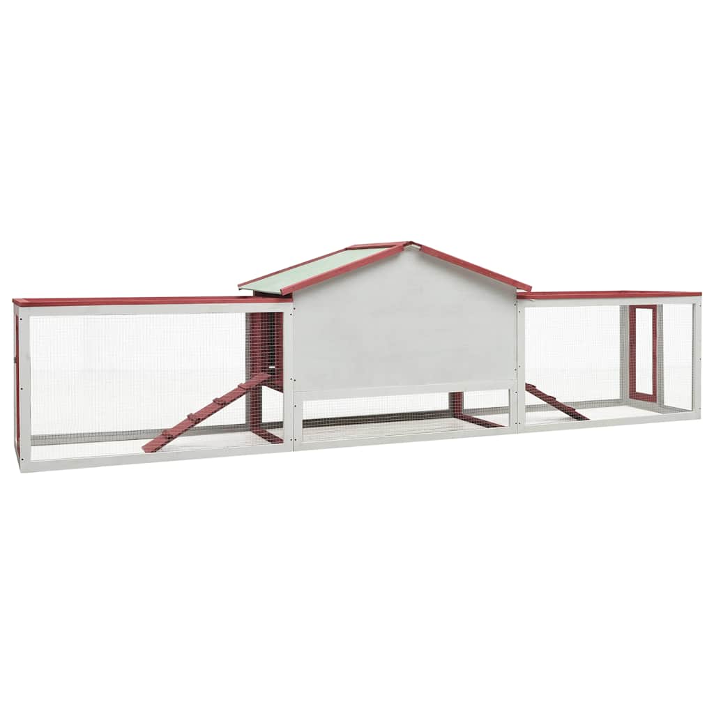 Kaninchenstall 310x70x87 cm Kiefernholz & Tannenholz
