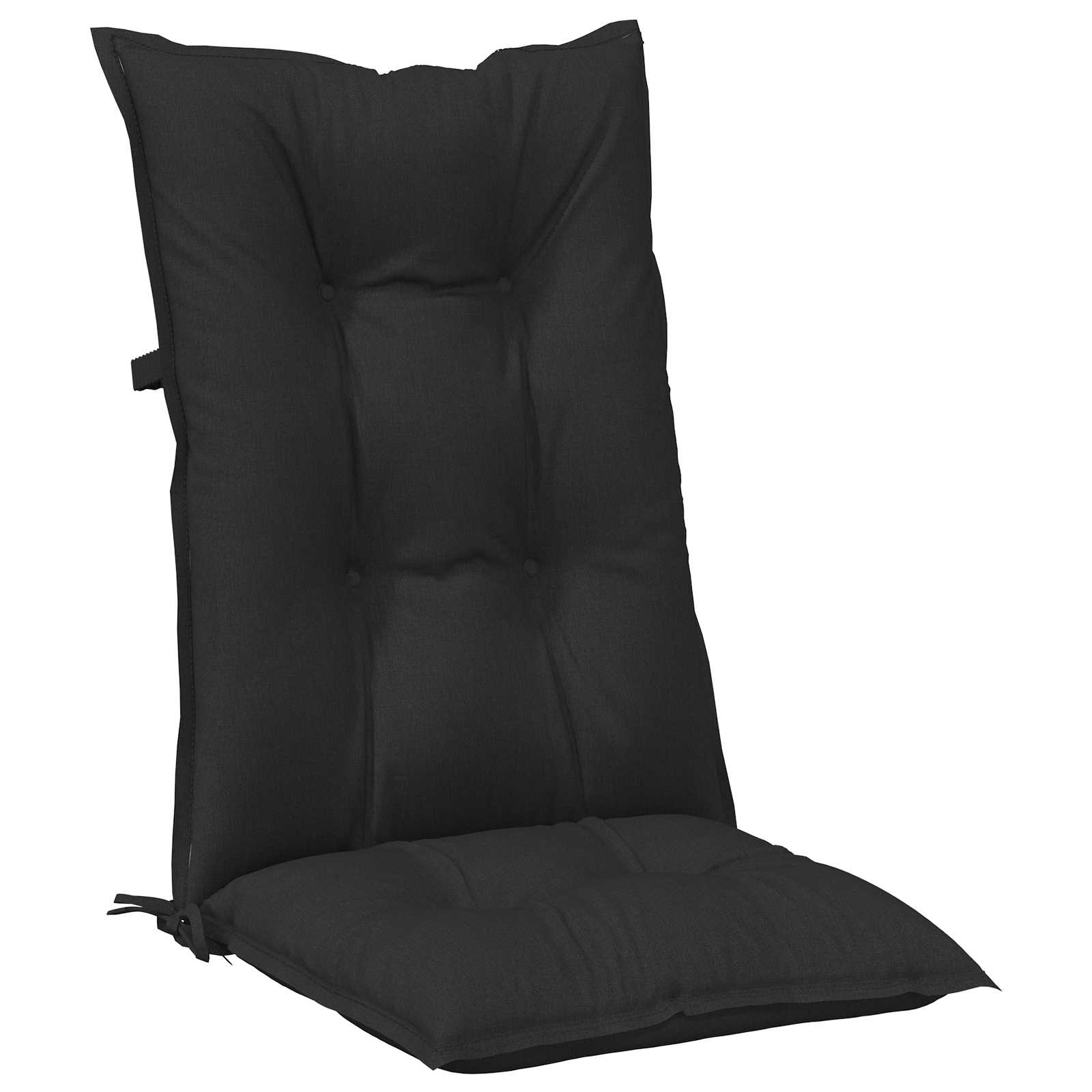 Hochlehner-Auflagen 2 Stk. Melange Anthrazit 120x50x7cm Stoff