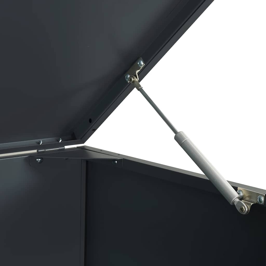 Mülltonnenbox für 2 Tonnen Schwarz 138x79x117 cm Stahl
