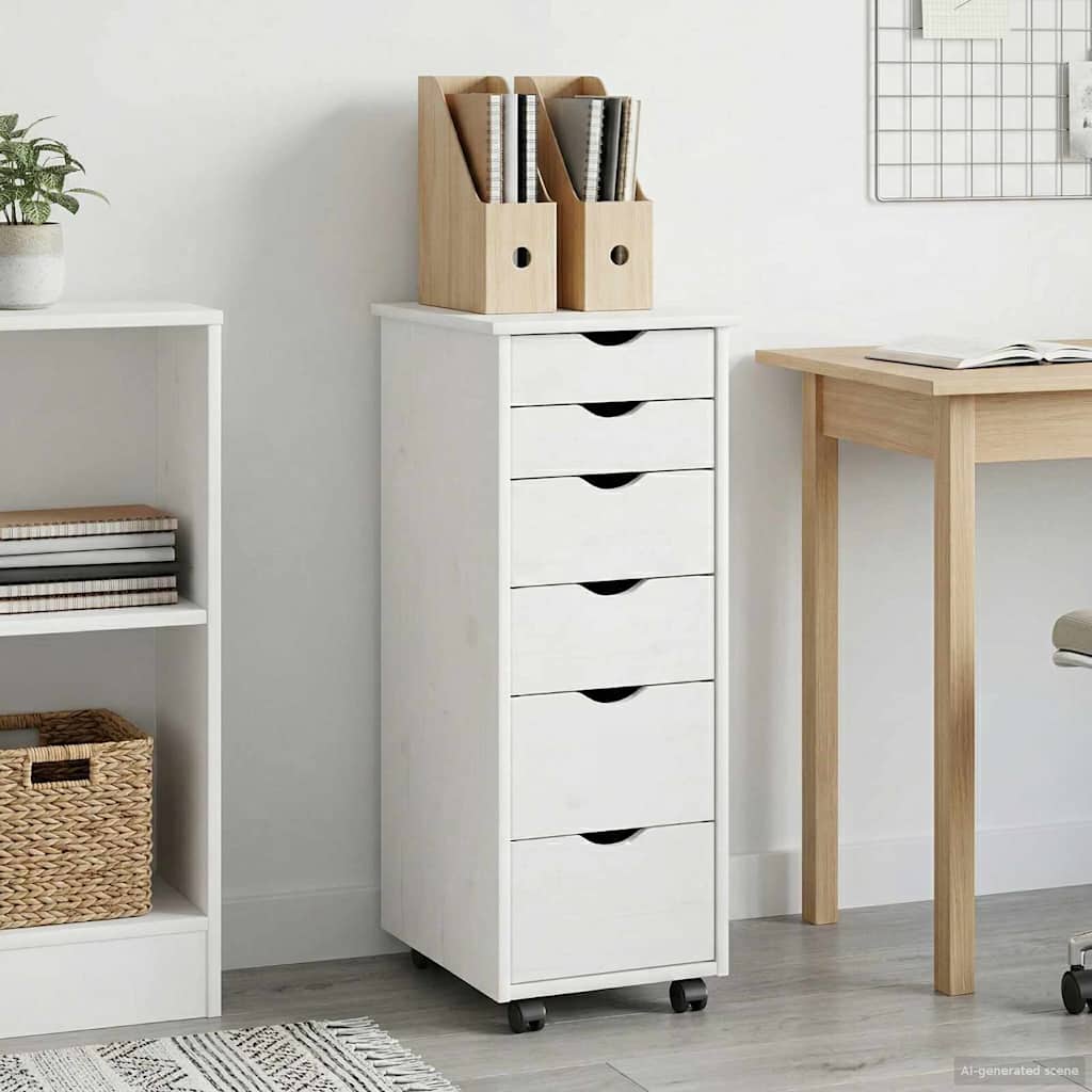 Rollschrank Honigbraun 34 x 39 x 93,5 cm Massivholz Kiefer