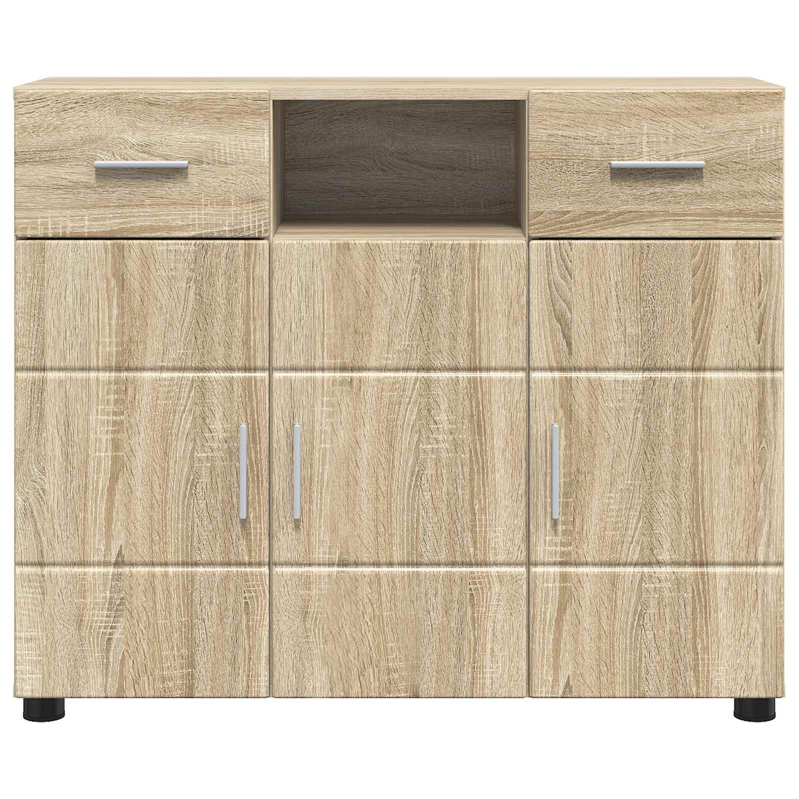 Highboard mit Regal FLORIN Weiß 60 x 35 x 182 cm Holzwerkstoff