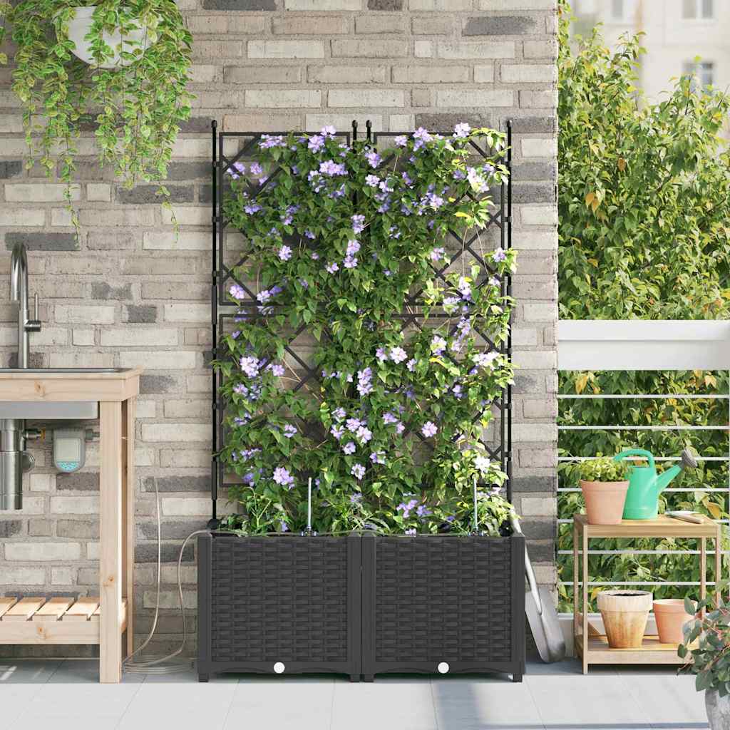 Garten-Pflanzgefäß 4 Stk. Braun 160 x 40 x 22 cm PP