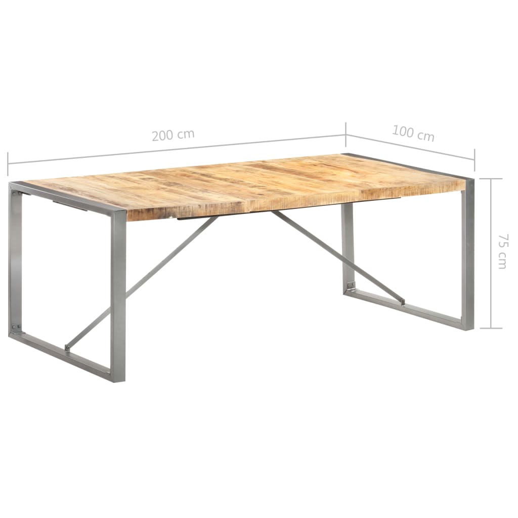 Esstisch 220x100x75 cm Massivholz Akazie