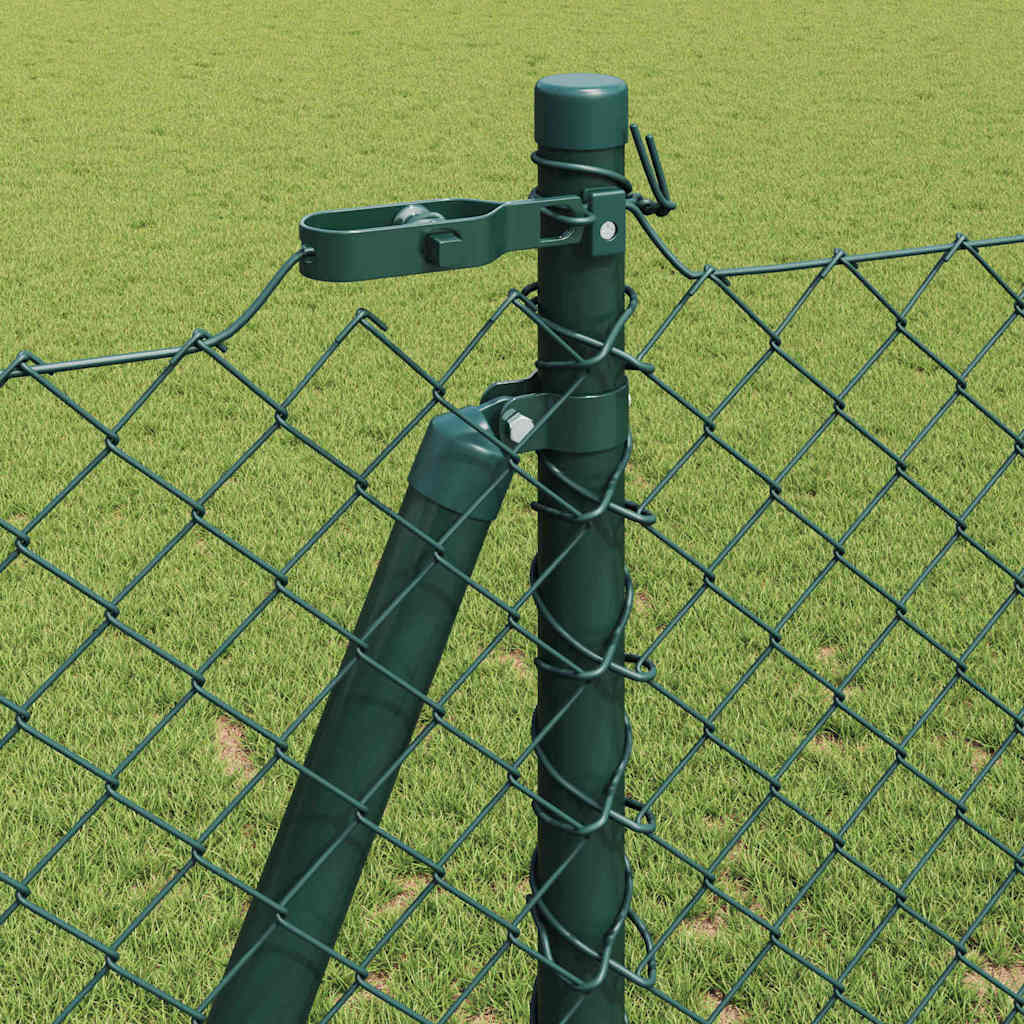 Outdoor Kettenglied-Zaun Erdfixierung 10 x 0,4 m Grün Netz