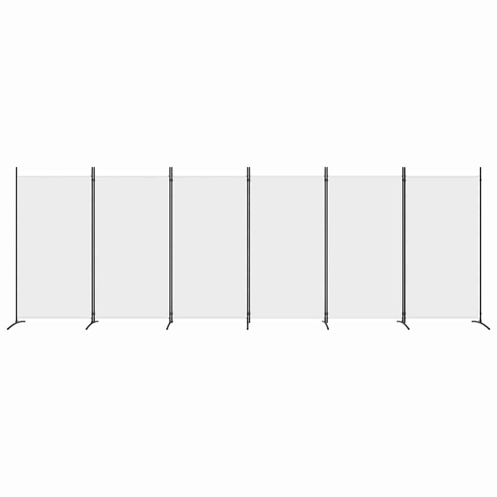 3-tlg. Raumteiler Weiß 260x180 cm Stoff