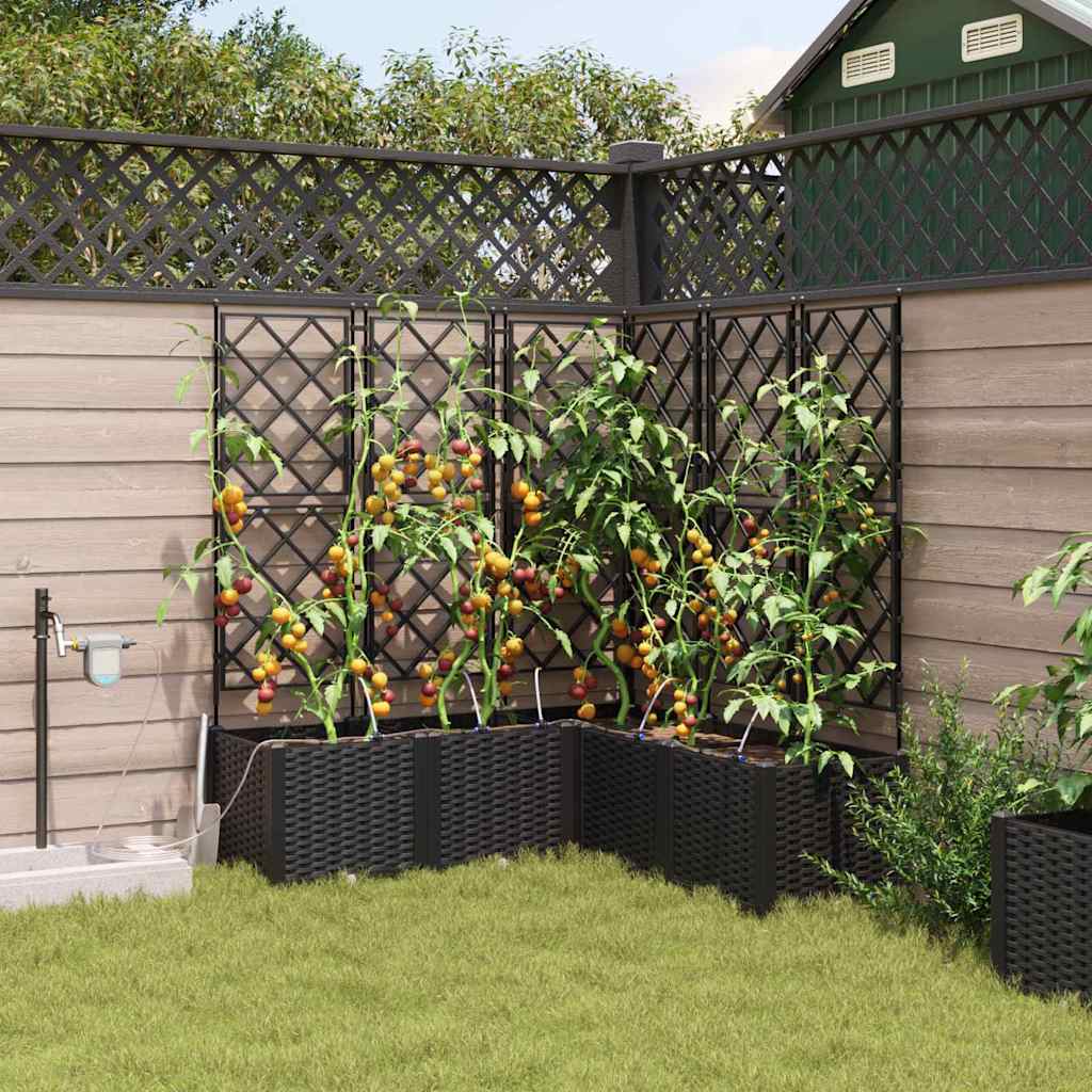 Garten-Pflanzgefäß 4 Stk. Braun 160 x 40 x 22 cm PP