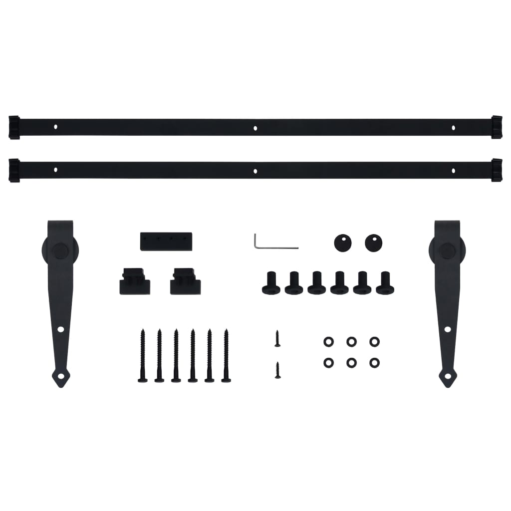 Mini Schiebetürbeschlag Set für Schranktüren 122 cm Carbonstahl