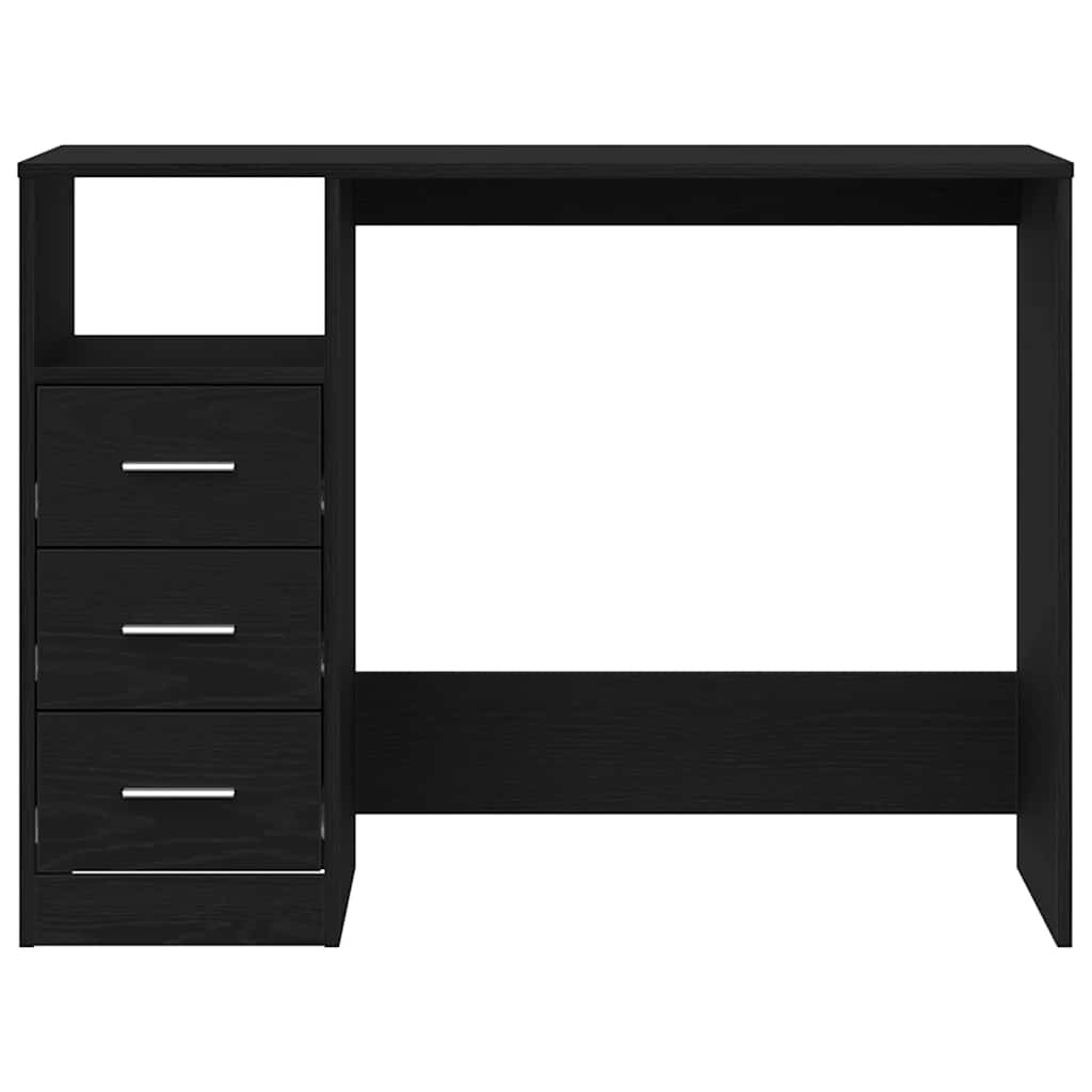 Schreibtisch mit Schubladen Weiß 102x50x76 cm Holzwerkstoff